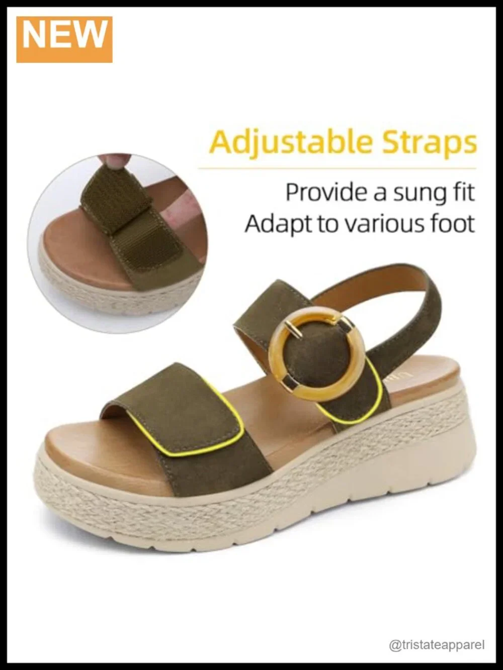 Womens Espadrille Platform Sandals Low Wedge Orthopedic Arch Support Cushion